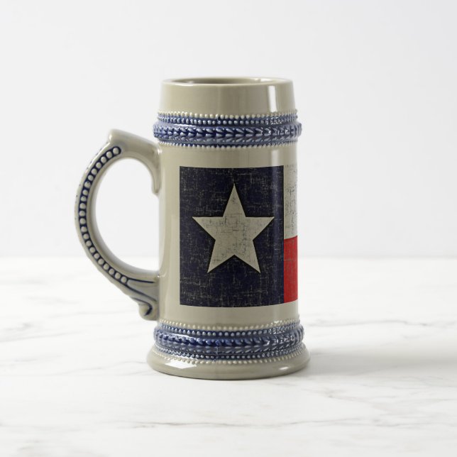 JARRA DE CERVEZA BANDERA DEL ESTADO DE TEJAS (Izquierda)