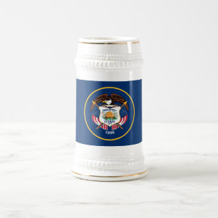 Jarra De Cerveza Bandera del estado de Utah