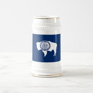 Jarra De Cerveza Bandera del estado de Wyoming