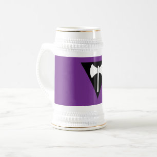 Jarra De Cerveza bandera del orgullo lésbico SlipperyJoe feminista 