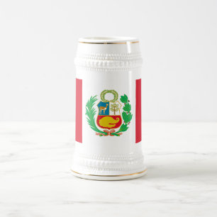 Jarra De Cerveza Bandera del Perú