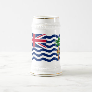 Jarra De Cerveza Bandera del Territorio Británico del Océano Índico