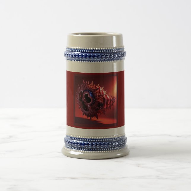 Jarra De Cerveza Bandera estadounidense en el metro de Mandelbrot (Centro)