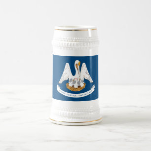 JARRA DE CERVEZA BANDERA LOUISIANA