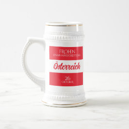 Jarra De Cerveza Bandera nacional austriaca Día de la Independencia