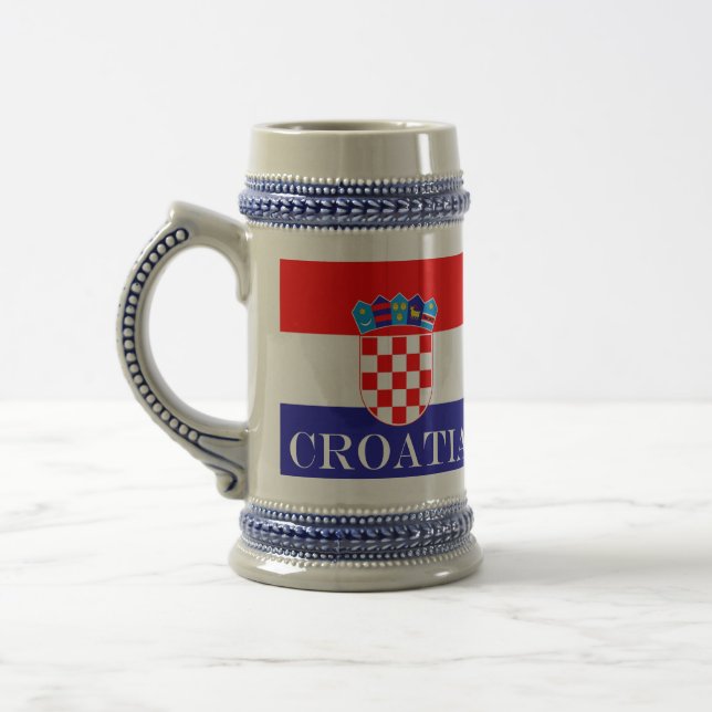 Jarra De Cerveza Bandera nacional de Croacia Zastava Hrvatske (Izquierda)