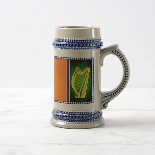 Jarra De Cerveza Bandera nacional de Irlanda, Harp, shamrock verde (Derecha)