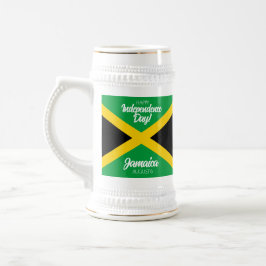 Jarra De Cerveza Bandera nacional de Jamaica por el Día de la Indep
