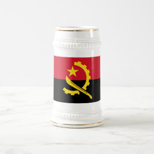 Jarra De Cerveza Bandera patriótica angoleña