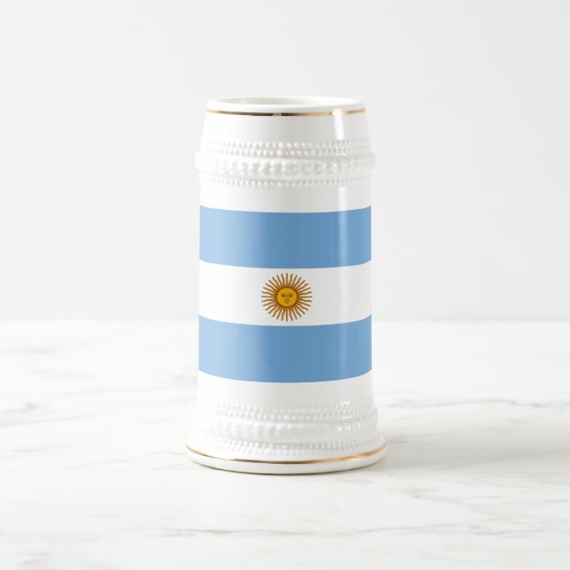 Jarra De Cerveza Bandera Patriótica Argentina (Centro)