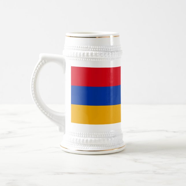 Jarra De Cerveza Bandera patriótica armenia (Izquierda)