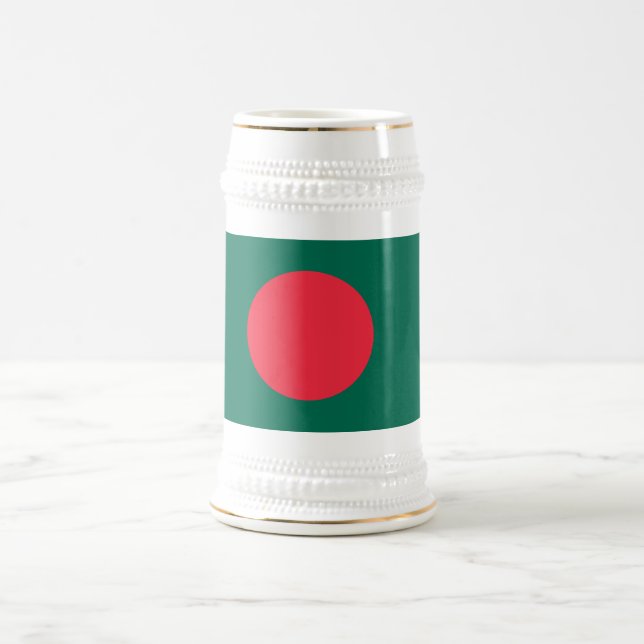 Jarra De Cerveza Bandera patriótica bangladesí (Centro)