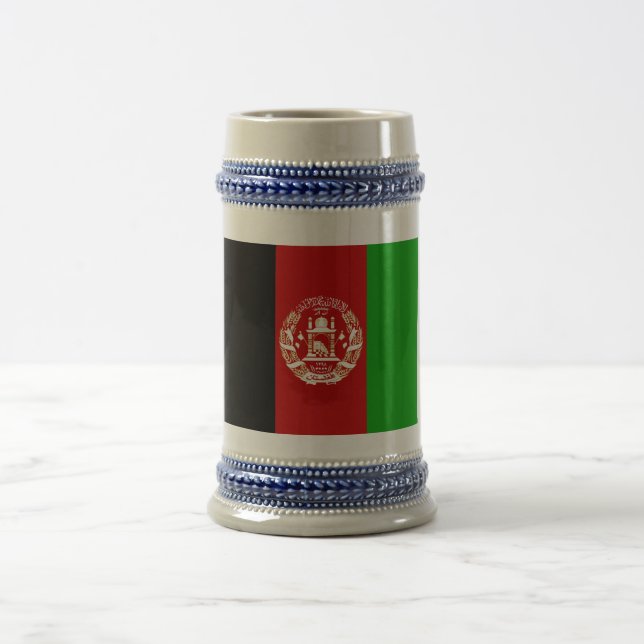 Jarra De Cerveza Bandera patriótica de Afganistán (Centro)
