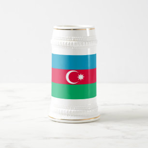 Jarra De Cerveza Bandera patriótica de Azerbaiyán