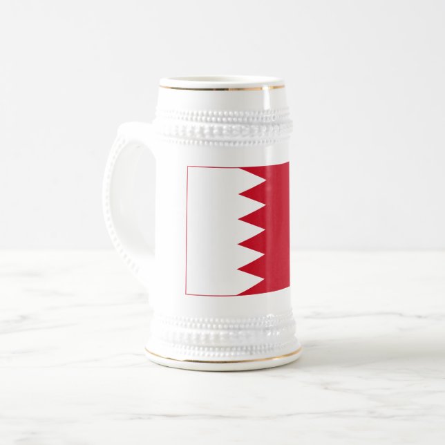 Jarra De Cerveza Bandera Patriótica de Bahréin (Anverso izquierdo)