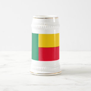 Jarra De Cerveza Bandera patriótica de Benín