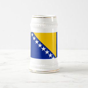 Jarra De Cerveza Bandera patriótica de Bosnia Herzegovina