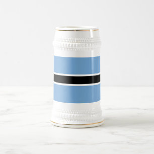 Jarra De Cerveza Bandera patriótica de Botsuana