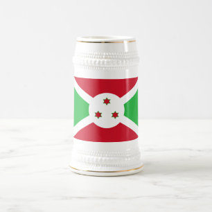 Jarra De Cerveza Bandera patriótica de Burundi