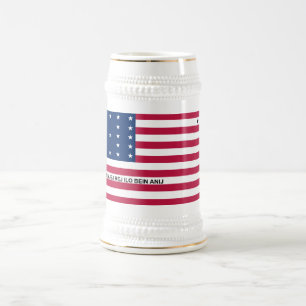Jarra De Cerveza Bandera patriótica del atolón Bikini
