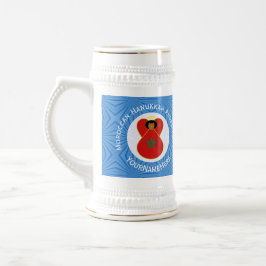 Jarra De Cerveza Bandera personalizada del ángel marroquí de Hanukk