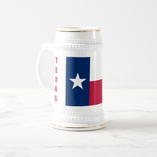 JARRA DE CERVEZA BANDERA TEXAS (Anverso izquierdo)