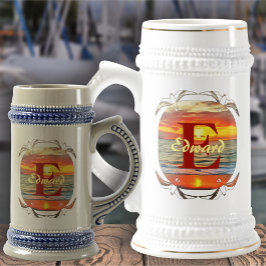 Jarra De Cerveza Banderas Bay Sunset 1738