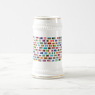 Jarra De Cerveza Banderas mundiales