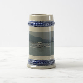 Jarra De Cerveza Barco de crucero en Gris Tamsui/Azul 22 oz Stein