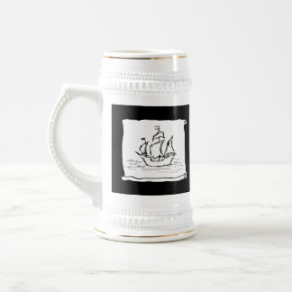 Jarra De Cerveza Barco pirata.