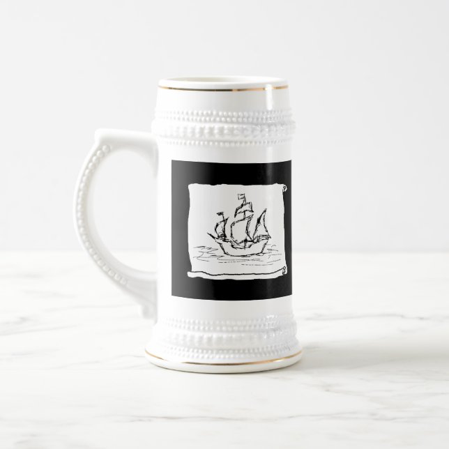 Jarra De Cerveza Barco pirata. (Izquierda)