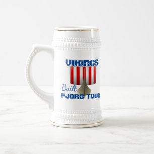 Jarra De Cerveza Barco Vikingo Divertido "Fjord Tough"
