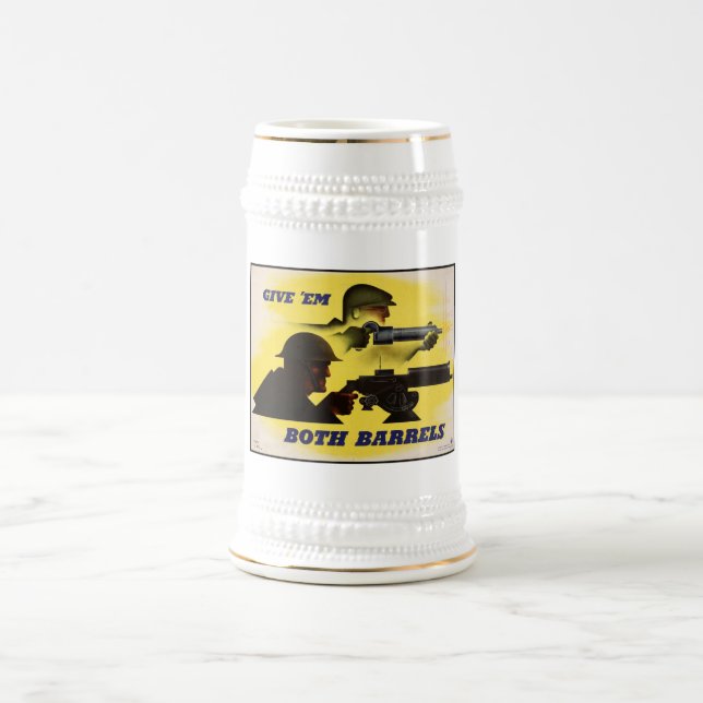 Jarra De Cerveza Barriles, ejército e industria, esfuerzo de guerra (Centro)