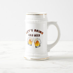 Jarra De Cerveza bebamos cerveza de oro