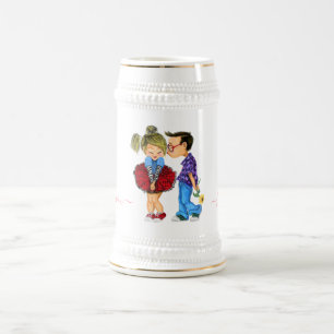 Jarra De Cerveza Beer Stein con pareja romántica - Amor
