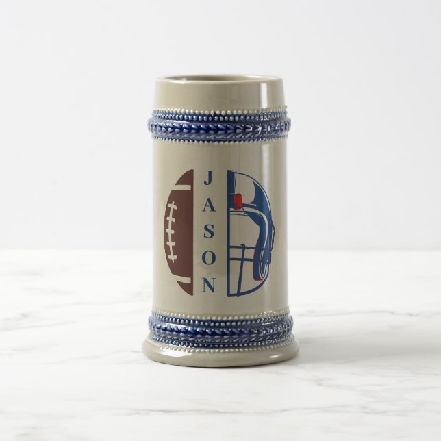 Jarra De Cerveza Beer Stein de fútbol personalizado (Centro)