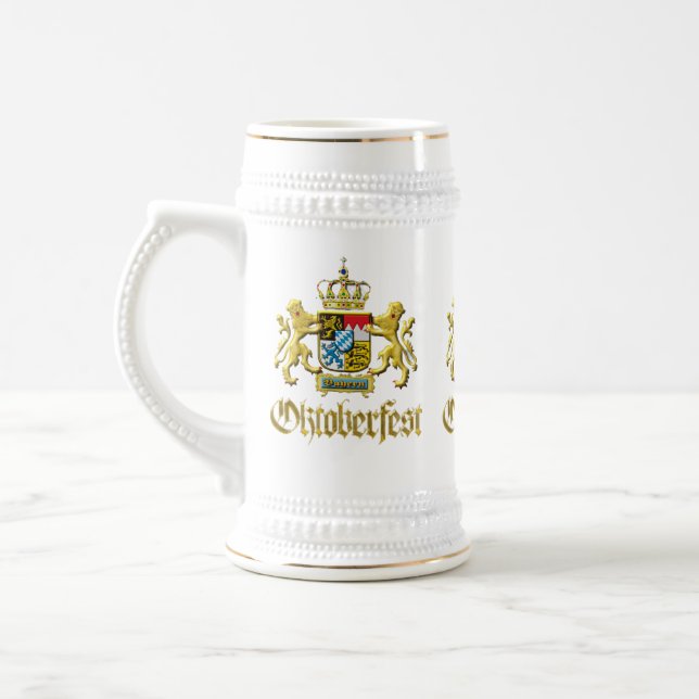 Jarra De Cerveza Beer Stein, Escudo de Oktoberfest Bavaria (Izquierda)