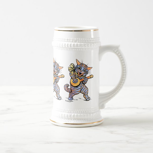 Jarra De Cerveza Beer Stein: Gatos musicales de Louis Wain (Derecha)