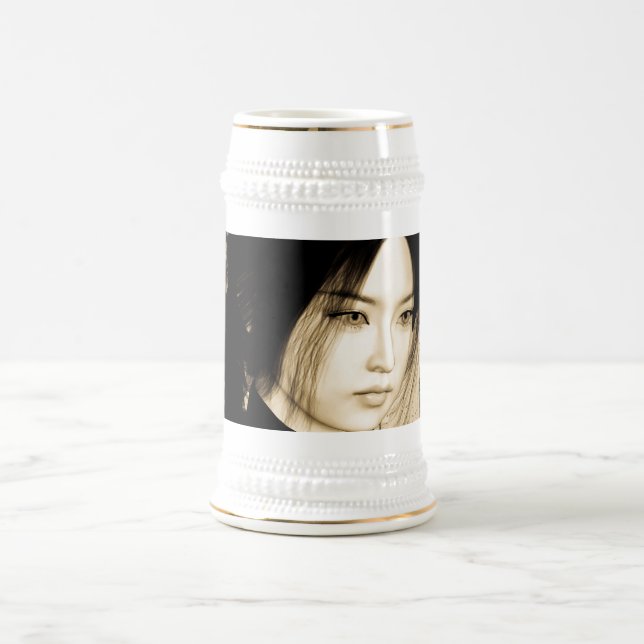 Jarra De Cerveza Belleza asiática (Centro)