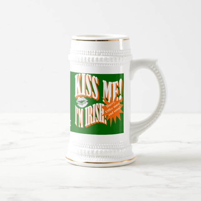 Jarra De Cerveza Bésame, soy irlandés (Derecha)