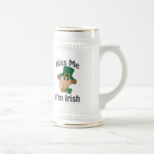 Jarra De Cerveza ¡Bésame, soy irlandés! Mono