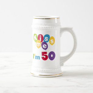Jarra De Cerveza Béseme que soy 50 camisetas y regalos del
