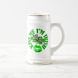 Jarra De Cerveza béseme que soy irlandés