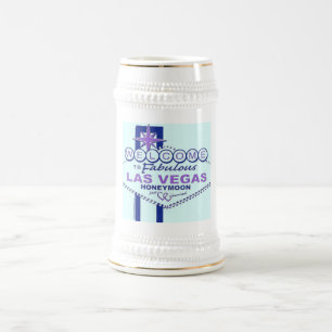 Jarra De Cerveza Bienvenidos a la fabulosa luna de miel de Las Vega