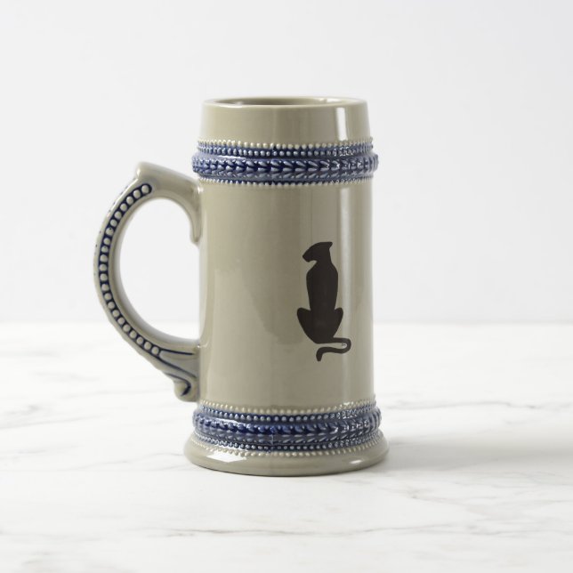 Jarra De Cerveza Black Cat Silhouette beer stein (Izquierda)