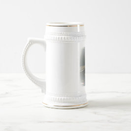 Jarra De Cerveza blanco/oro 22oz, Stein