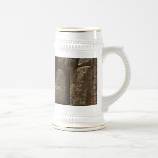 Jarra De Cerveza Blanco/oro de Saqsaywaman 650 ml Stein