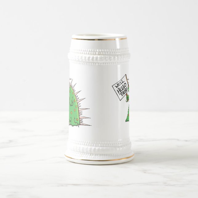 Jarra De Cerveza Blanco y oro de Greep Stein (Centro)