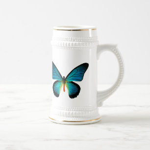 Jarra De Cerveza Blue Butterfly Stein