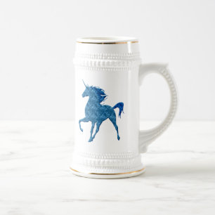Jarra De Cerveza Blue Fire Unicorn Stein